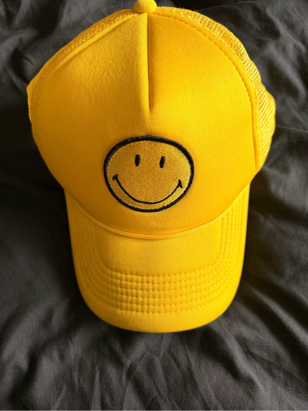 Yellow Smiley Face Trucker Hat